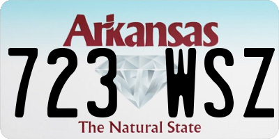 AR license plate 723WSZ