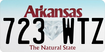 AR license plate 723WTZ
