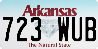 AR license plate 723WUB