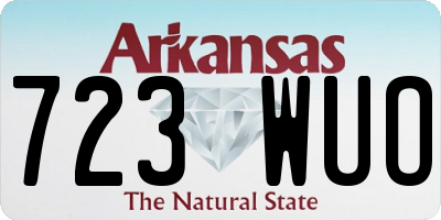 AR license plate 723WUO