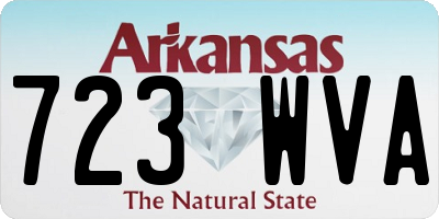 AR license plate 723WVA