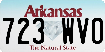 AR license plate 723WVO