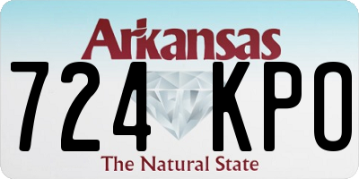 AR license plate 724KPO