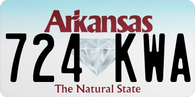 AR license plate 724KWA