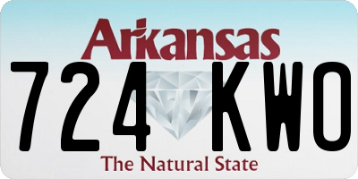 AR license plate 724KWO