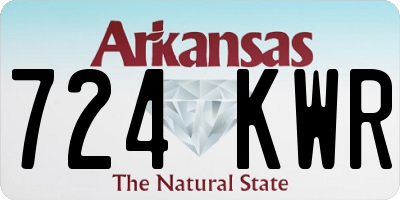 AR license plate 724KWR