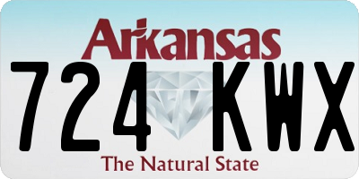 AR license plate 724KWX