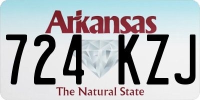 AR license plate 724KZJ