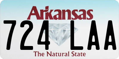 AR license plate 724LAA