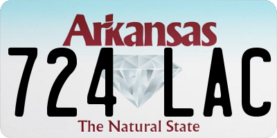 AR license plate 724LAC