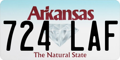 AR license plate 724LAF