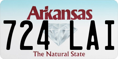 AR license plate 724LAI