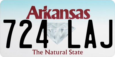 AR license plate 724LAJ