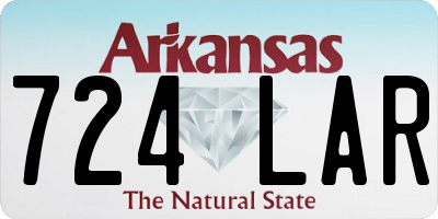AR license plate 724LAR