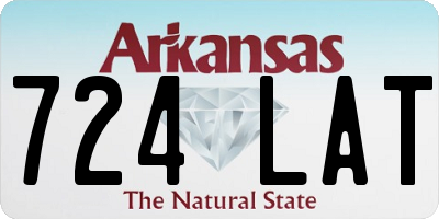 AR license plate 724LAT