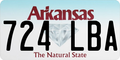 AR license plate 724LBA
