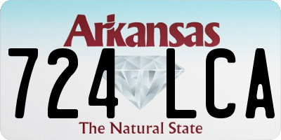 AR license plate 724LCA