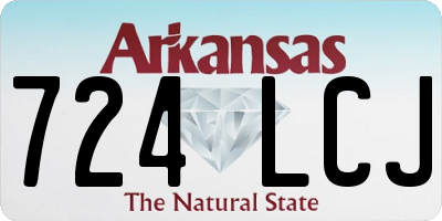 AR license plate 724LCJ