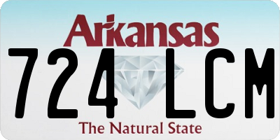 AR license plate 724LCM