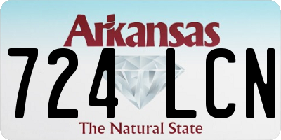 AR license plate 724LCN