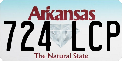 AR license plate 724LCP