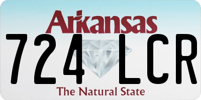 AR license plate 724LCR