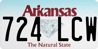 AR license plate 724LCW