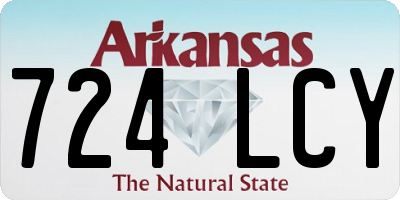 AR license plate 724LCY