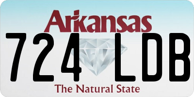 AR license plate 724LDB