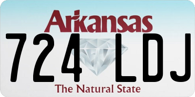 AR license plate 724LDJ