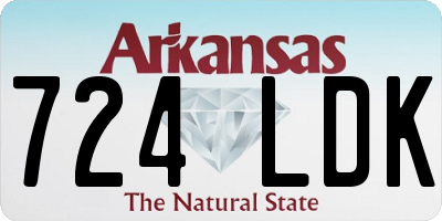 AR license plate 724LDK