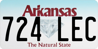 AR license plate 724LEC