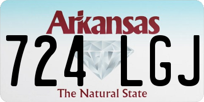 AR license plate 724LGJ