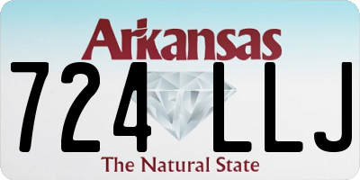 AR license plate 724LLJ