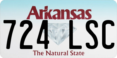 AR license plate 724LSC