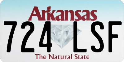 AR license plate 724LSF