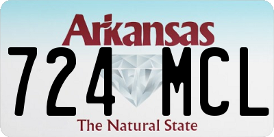 AR license plate 724MCL