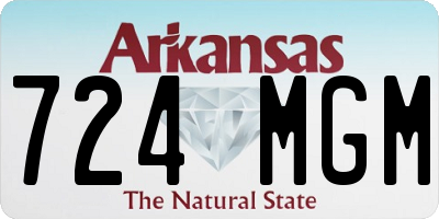 AR license plate 724MGM