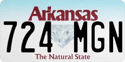 AR license plate 724MGN