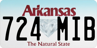 AR license plate 724MIB