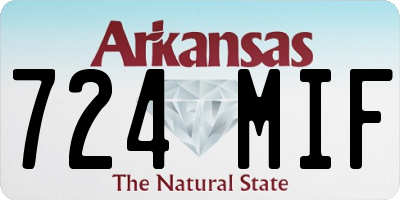 AR license plate 724MIF