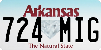 AR license plate 724MIG