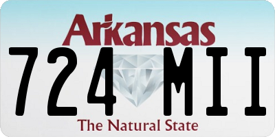 AR license plate 724MII