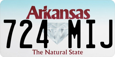 AR license plate 724MIJ