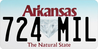 AR license plate 724MIL
