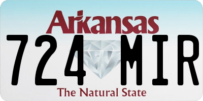 AR license plate 724MIR