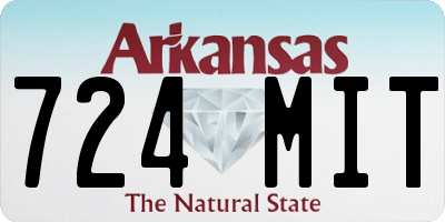 AR license plate 724MIT
