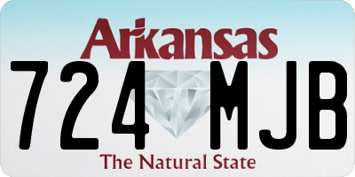 AR license plate 724MJB