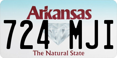 AR license plate 724MJI