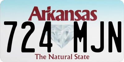 AR license plate 724MJN